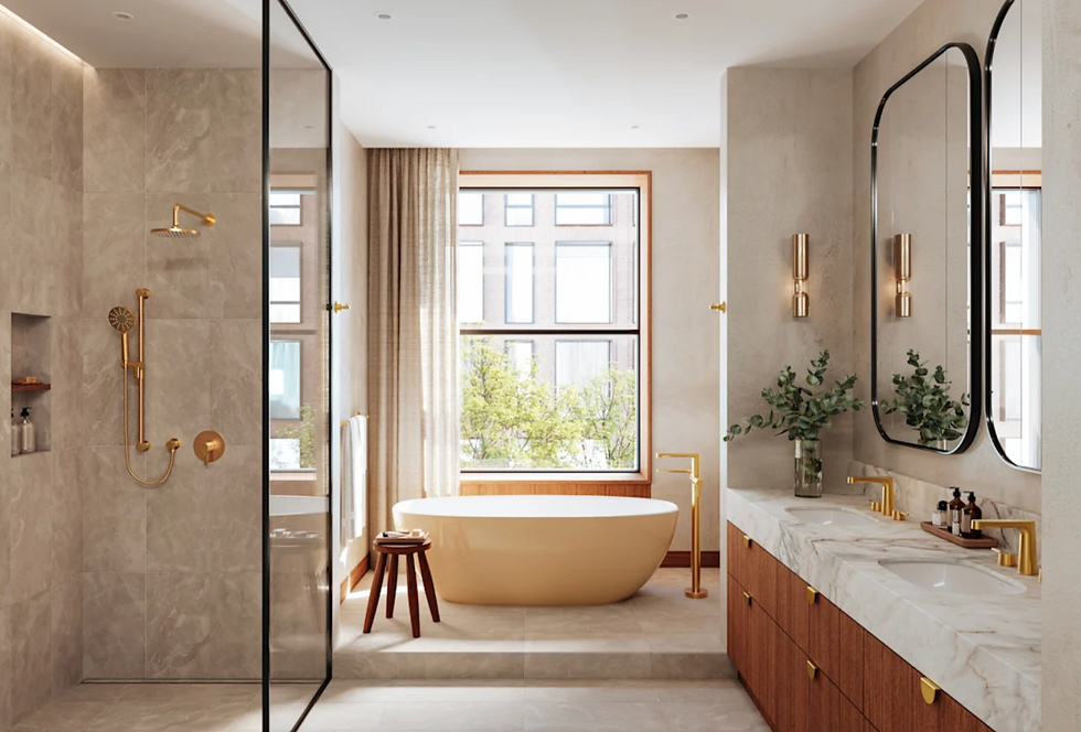 Victoria + Albert Barcelona 67" freestanding soaking tub 2026 — $5,931, volcanic limestone, 25-year warranty, Ferguson Home