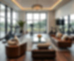 Luxury home recovery lounge with high-end biohacking tools for lymphatic health.