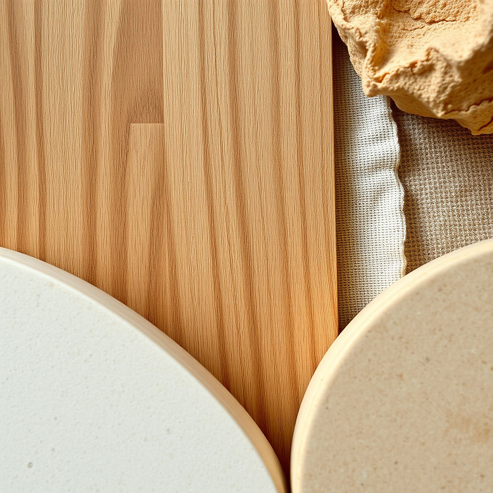 Biophilic design materials 2026 — natural wood, linen, and stone for the home sanctuary