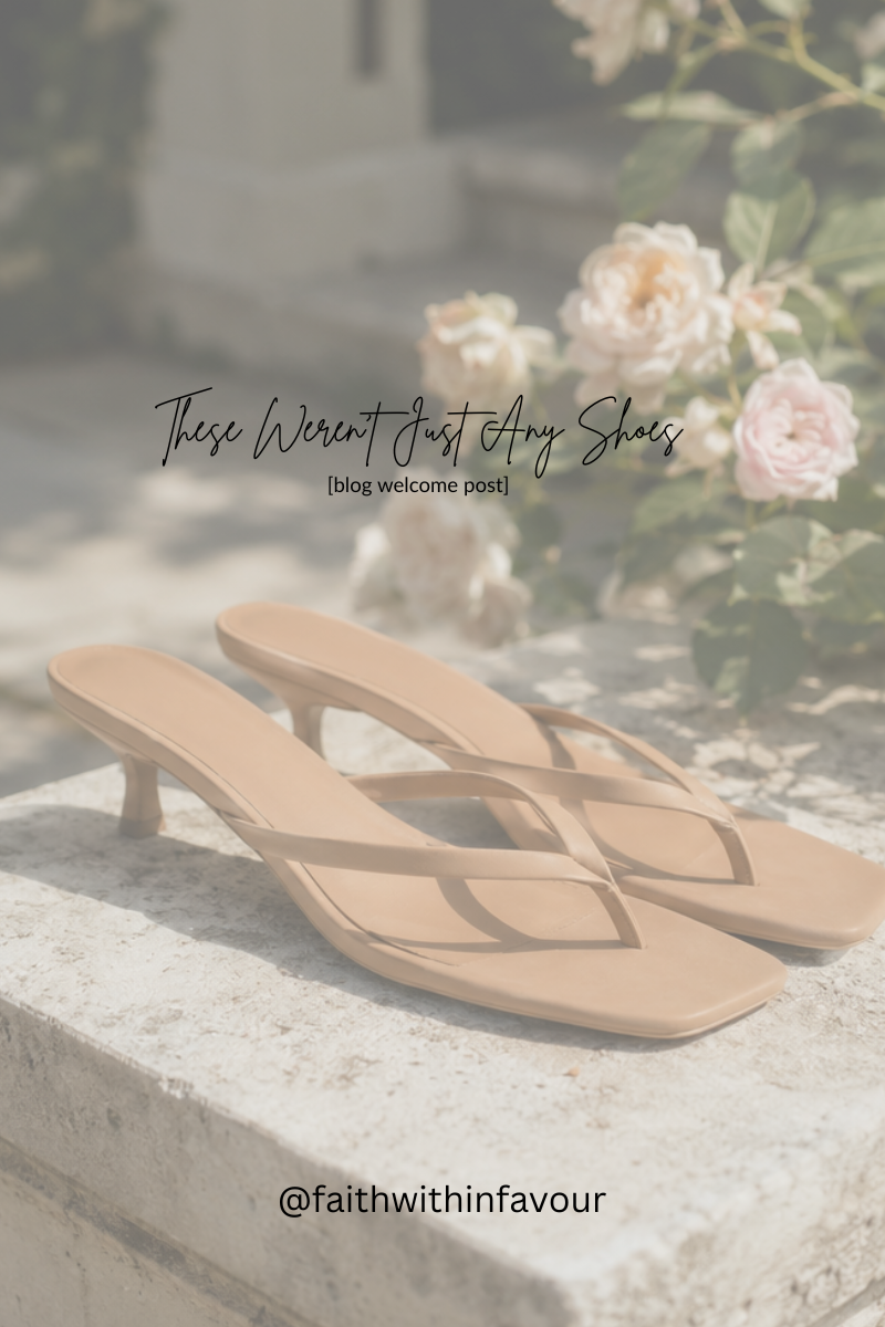 Faith X Favor blog cover image for a story about shoes symbolizing faith and purpose