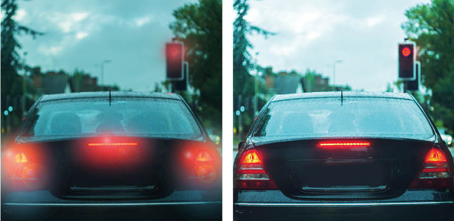 Sehen mit Standard Linse und Sehen mit asphärischer Linse