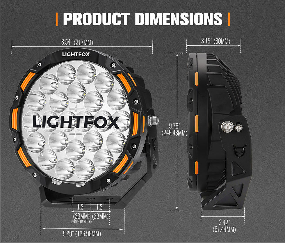 Thumbnail: Lightfox Iconic Series Pair 9 Inch Osram LED Spotlight