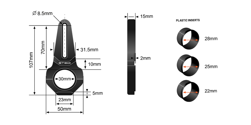 Thumbnail: STEDI VICE BULL BAR TUBE CLAMPS