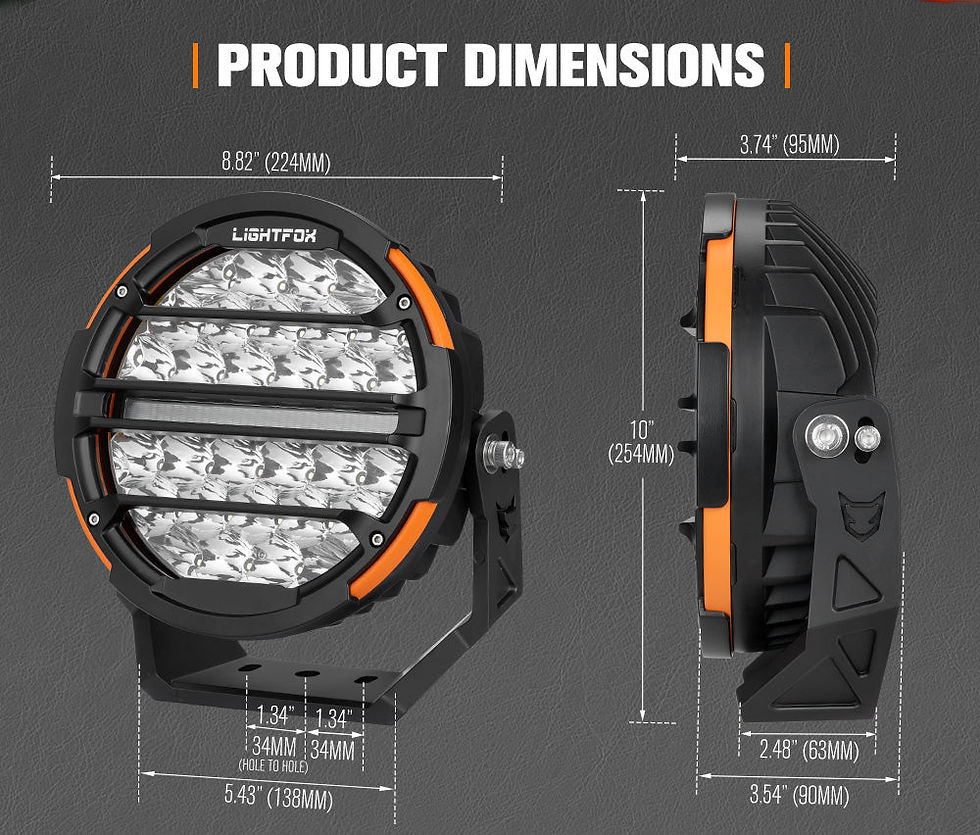 Thumbnail: Lightfox Pair - 9 Inch Osram LED Driving Light with DRL