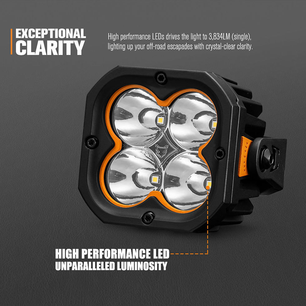 Thumbnail: Lightfox Pair - 3 Inch Cygnus 4 Osram LED Pod Lights