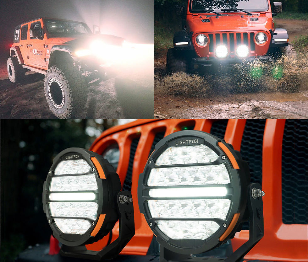 Thumbnail: Lightfox Pair - 9 Inch Osram LED Driving Light with DRL