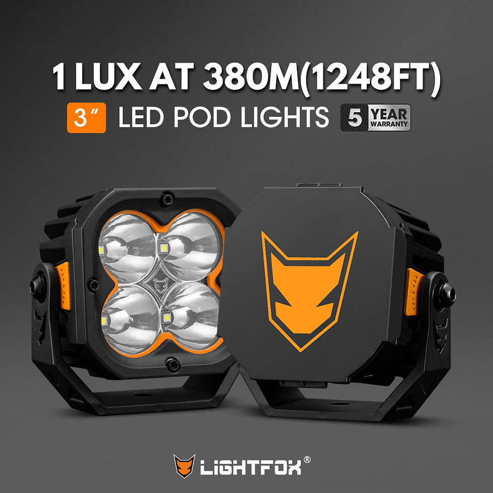 Thumbnail: Lightfox Pair - 3 Inch Cygnus 4 Osram LED Pod Lights