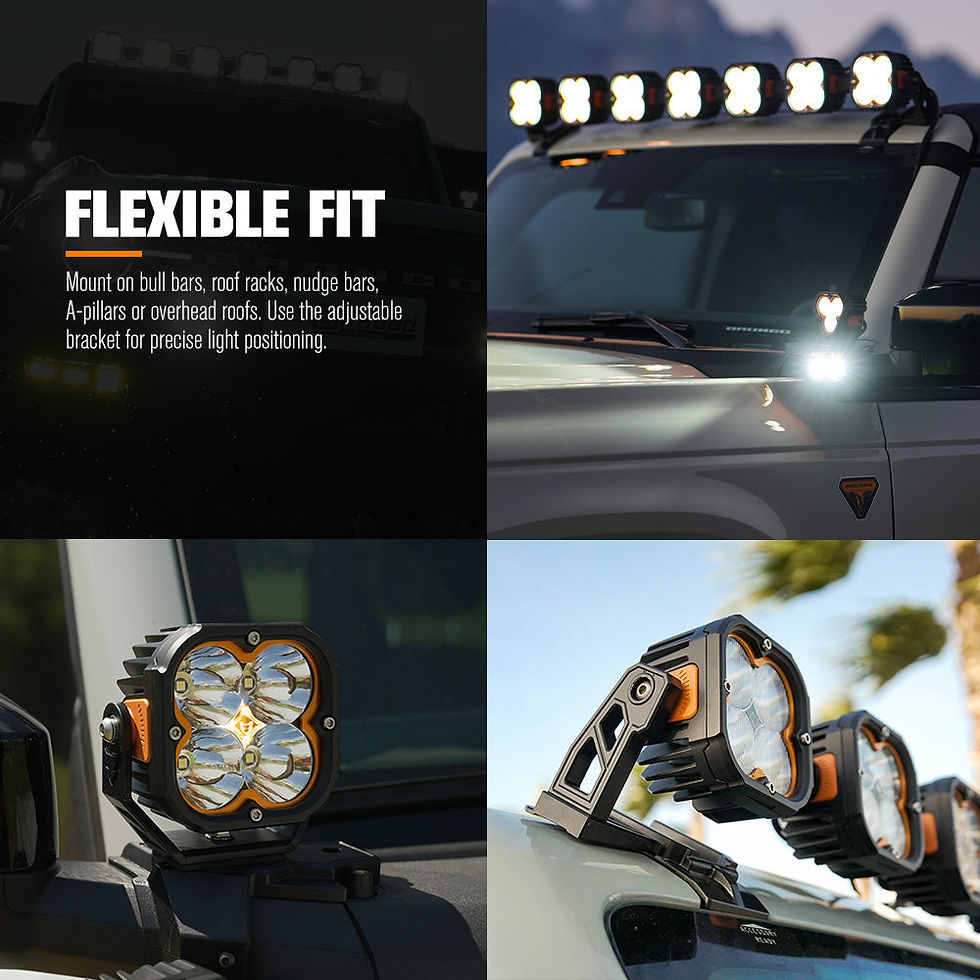 Thumbnail: Lightfox Pair - 3 Inch Cygnus 4 Osram LED Pod Lights