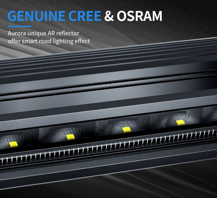 Thumbnail: AURORA Screwless 20-Inch Offroad Driving DRL RGB LED Light Bar
