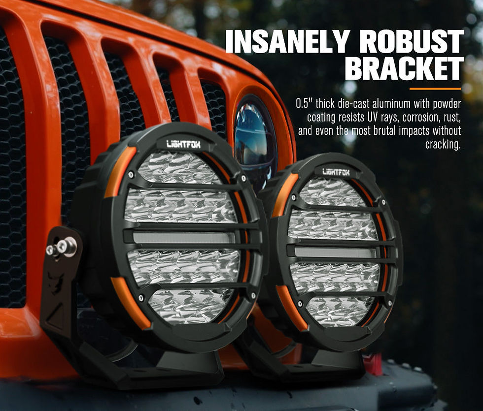 Thumbnail: Lightfox Pair - 9 Inch Osram LED Driving Light with DRL