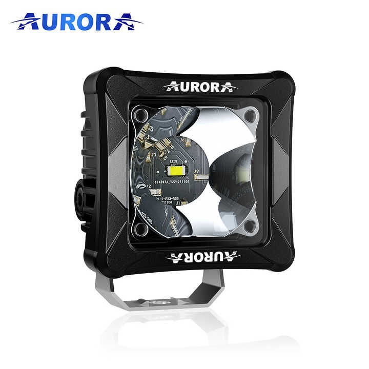 Aurora 3Inch 30W Yellow and White Color Led Driving Auxiliary Fog Lamp (Pair)