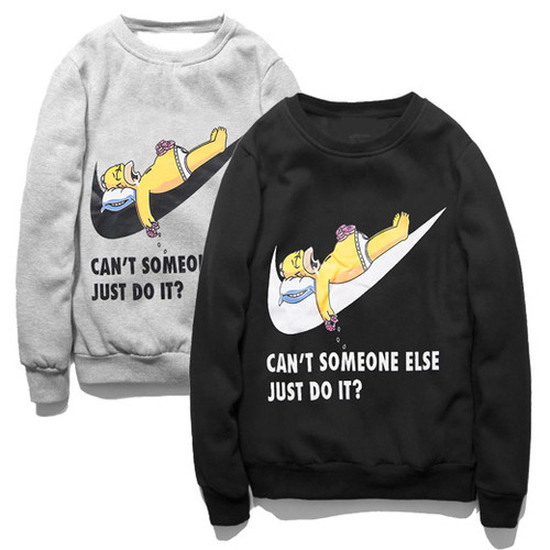 sweat shirt Simpsons Just Do It pullover hoodies | my-kawaii-pie