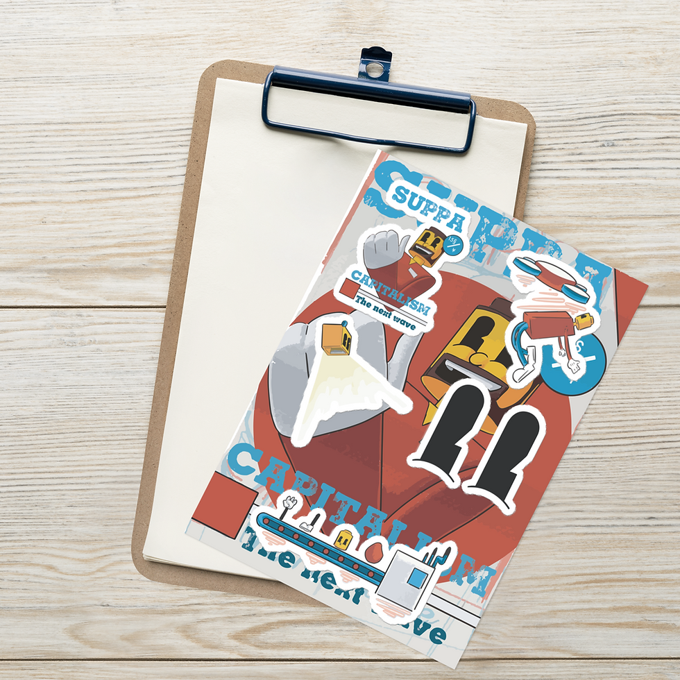 Suppa capitalism Sticker sheet