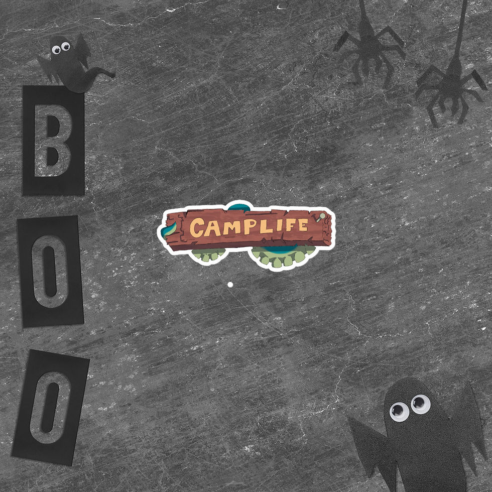 Thumbnail: Camp Life Sign Bubble-free stickers