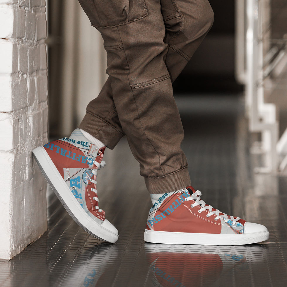Thumbnail: Suppa Capitalism Men’s high top canvas shoes
