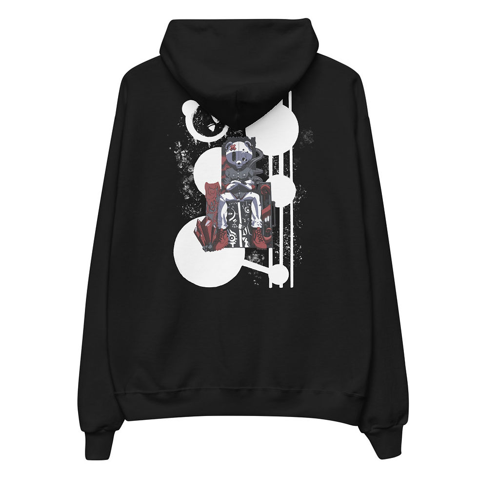 Thumbnail: Daichi Black Unisex fleece hoodie 