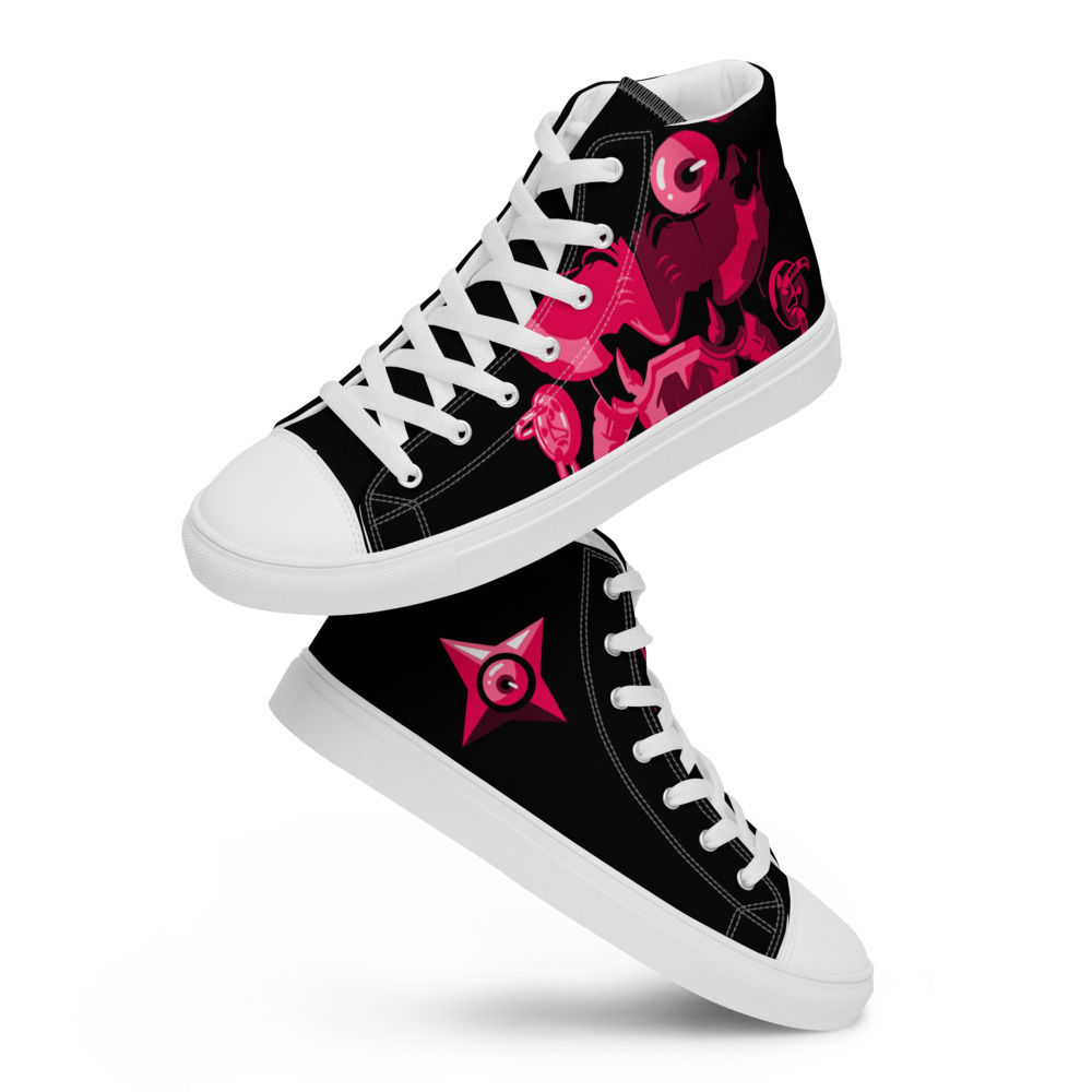 Oni Mask Men’s high top canvas shoes