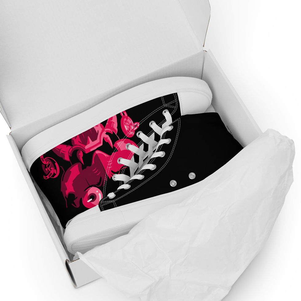 Thumbnail: Oni Mask Men’s high top canvas shoes