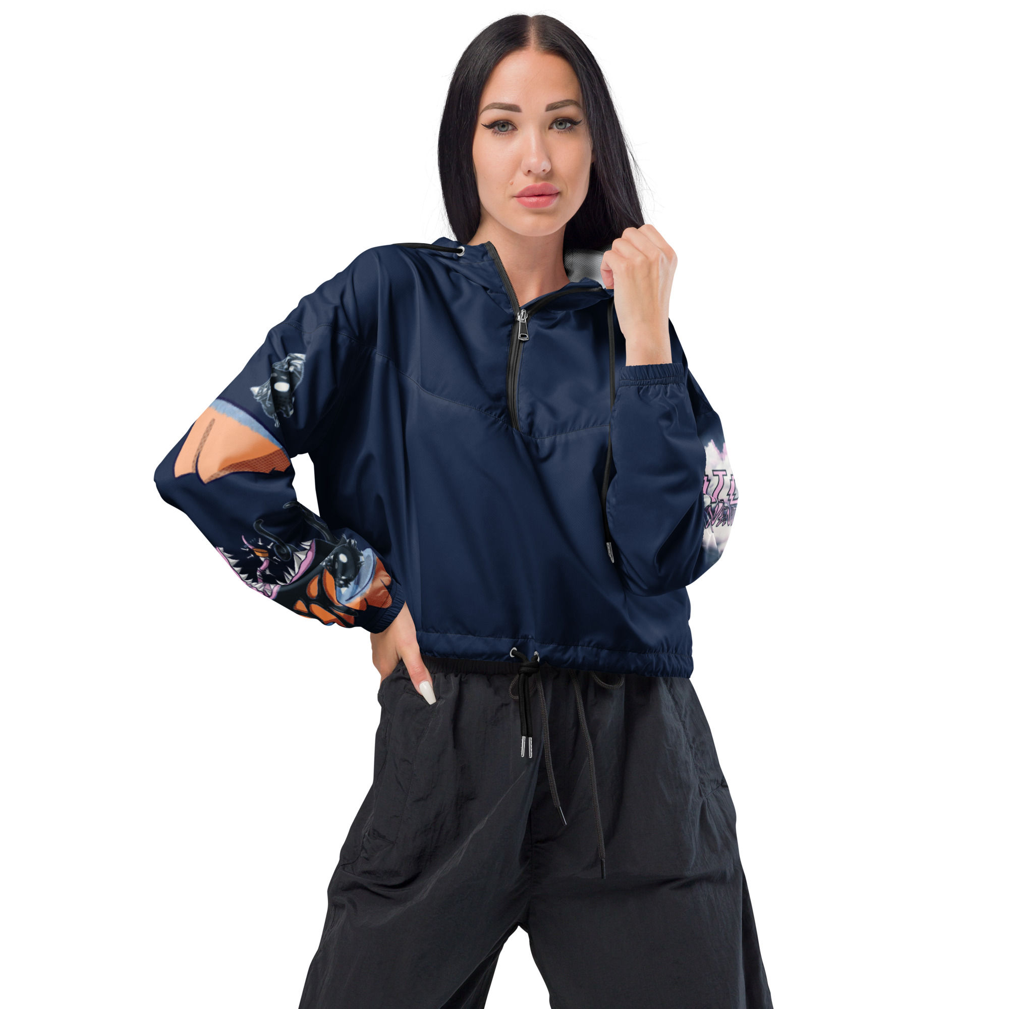 Daichi Adventures (Dark) Women’s cropped windbreaker
