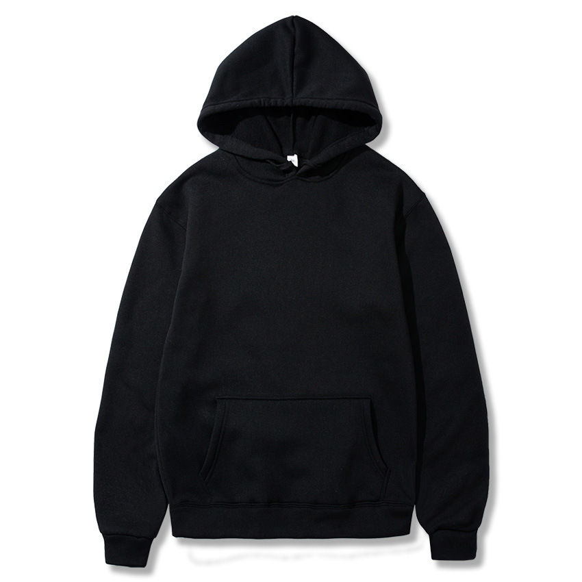 Thumbnail: Oversized Solid Color Pullover Hoodie Sweatshirt