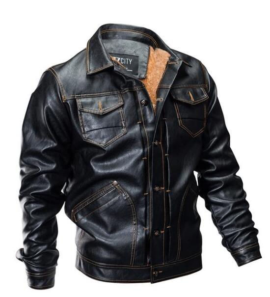 Thumbnail: Vedero Men's Leather Jacket