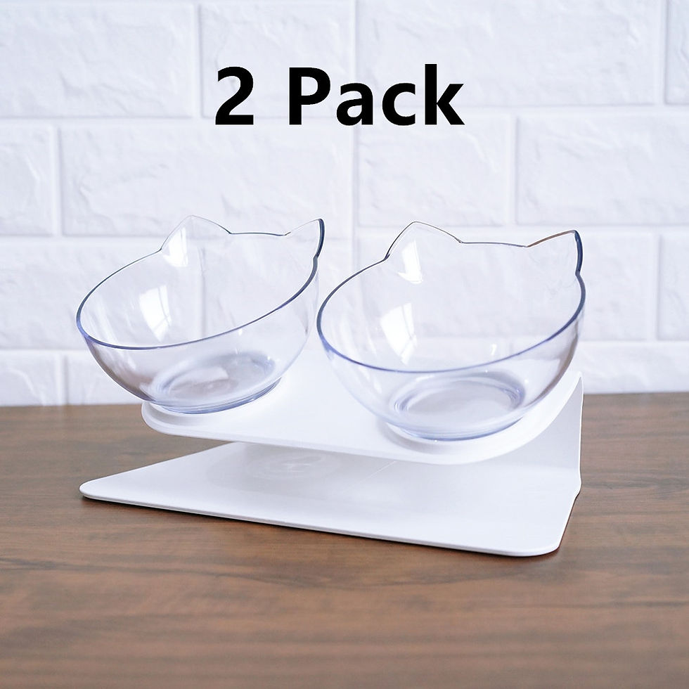 Thumbnail: Cat Double Bowl Cat Food Bowl Protects Cervical Vertebra