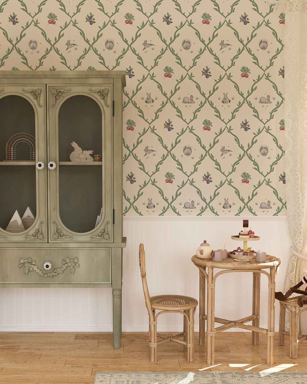 Thumbnail: Bunny Burrows 'Village Green' Wallpaper Sample