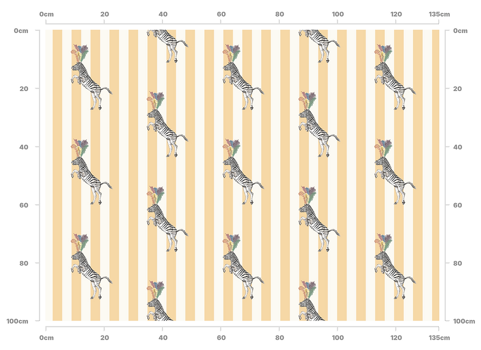 Thumbnail: Zebra Crossing 'Happy Yellow' Fabric