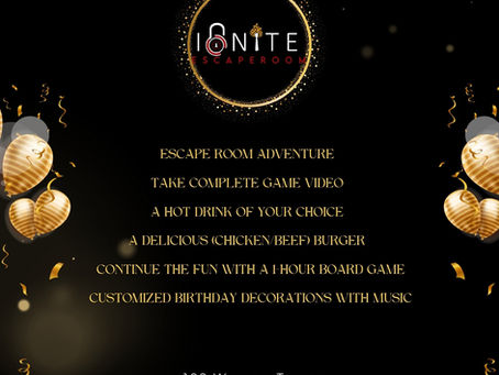 Ignite Birthday Package