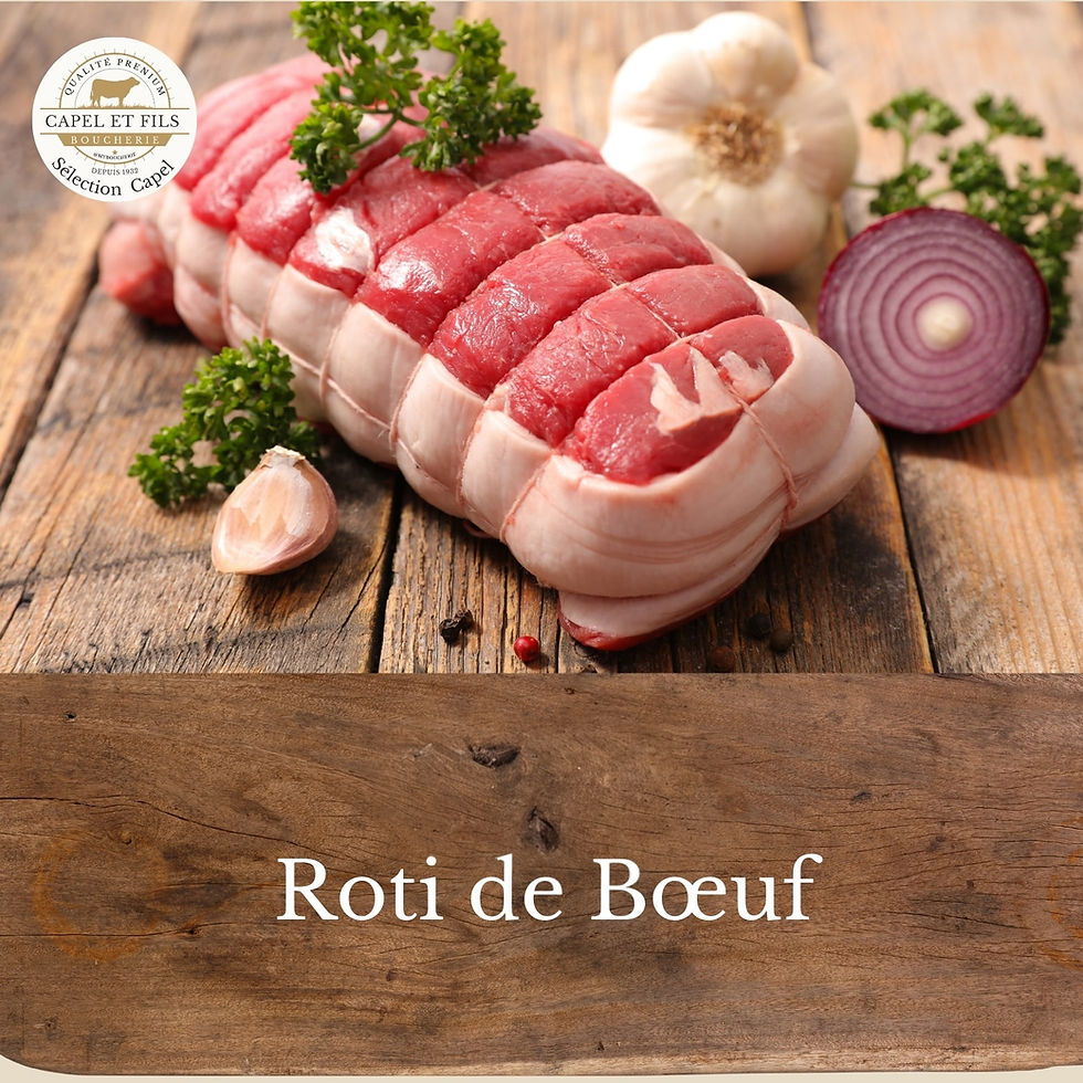 Rôti de boeuf de la boucherie capel et fils à marseille