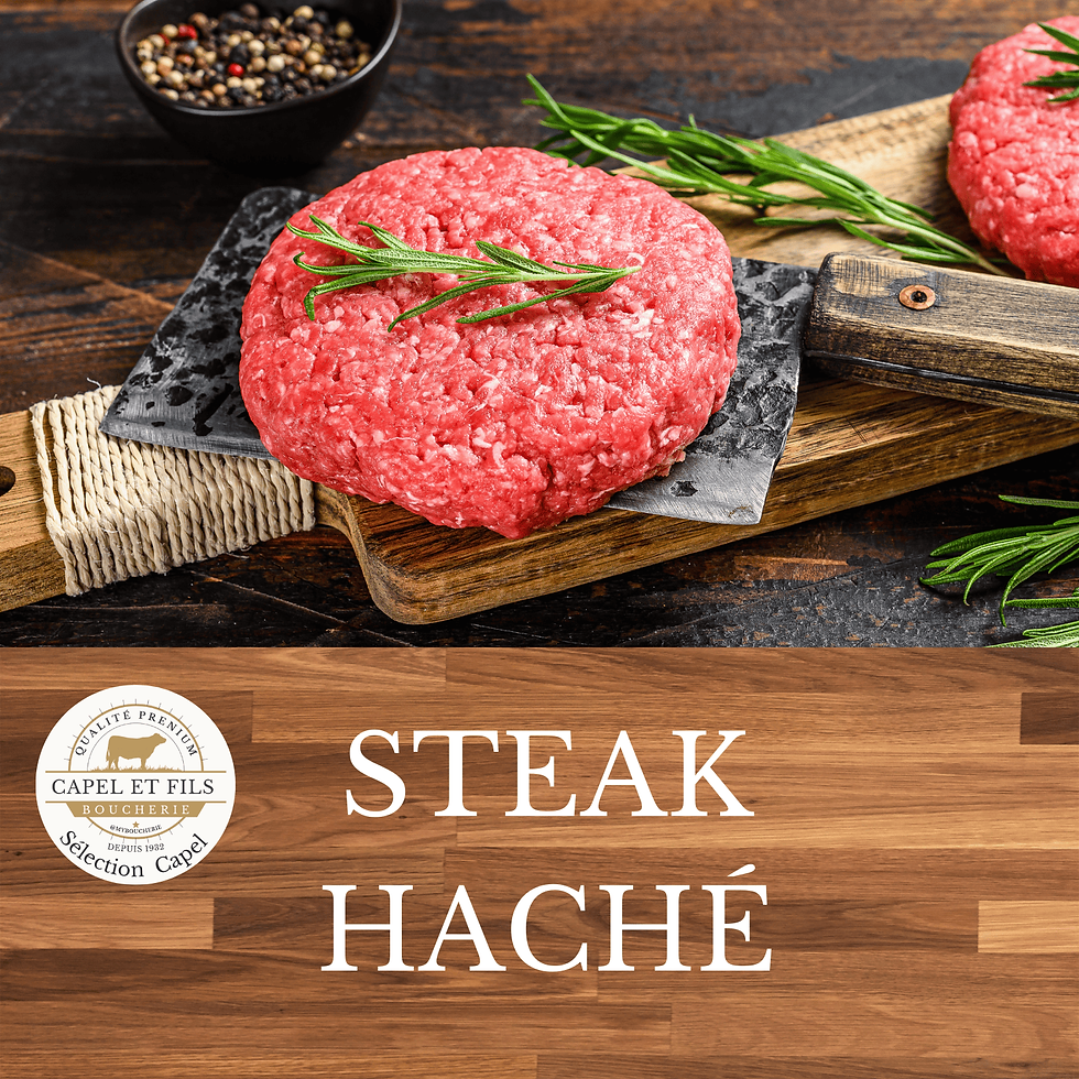 steaks hachés de la boucherie capel et fils marseille