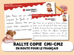 RALLYE COPIE CM1-CM2 : 120 fiches en lien avec "En route pour le français"