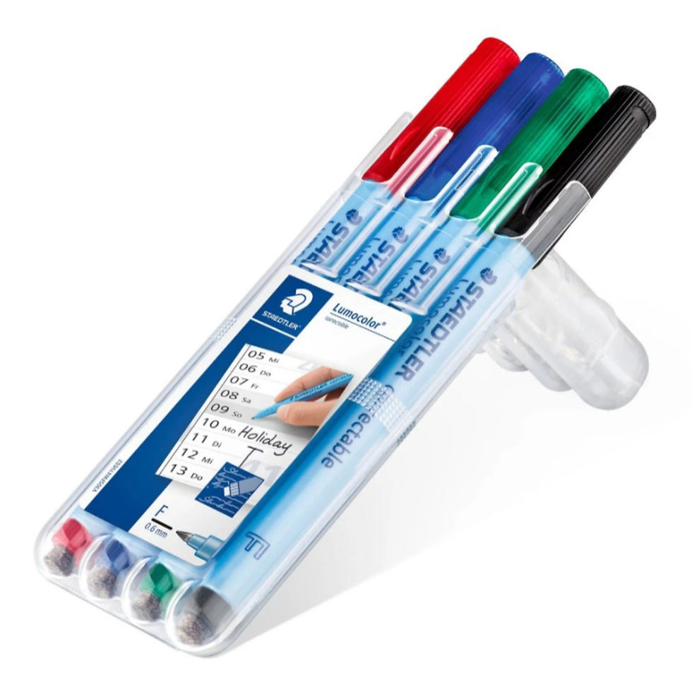 Thumbnail: Livelong Staedtler Lumocolor Correctable Pen F Non Permanent Dry Erase Marker Reusable Notebook Writing Accessories