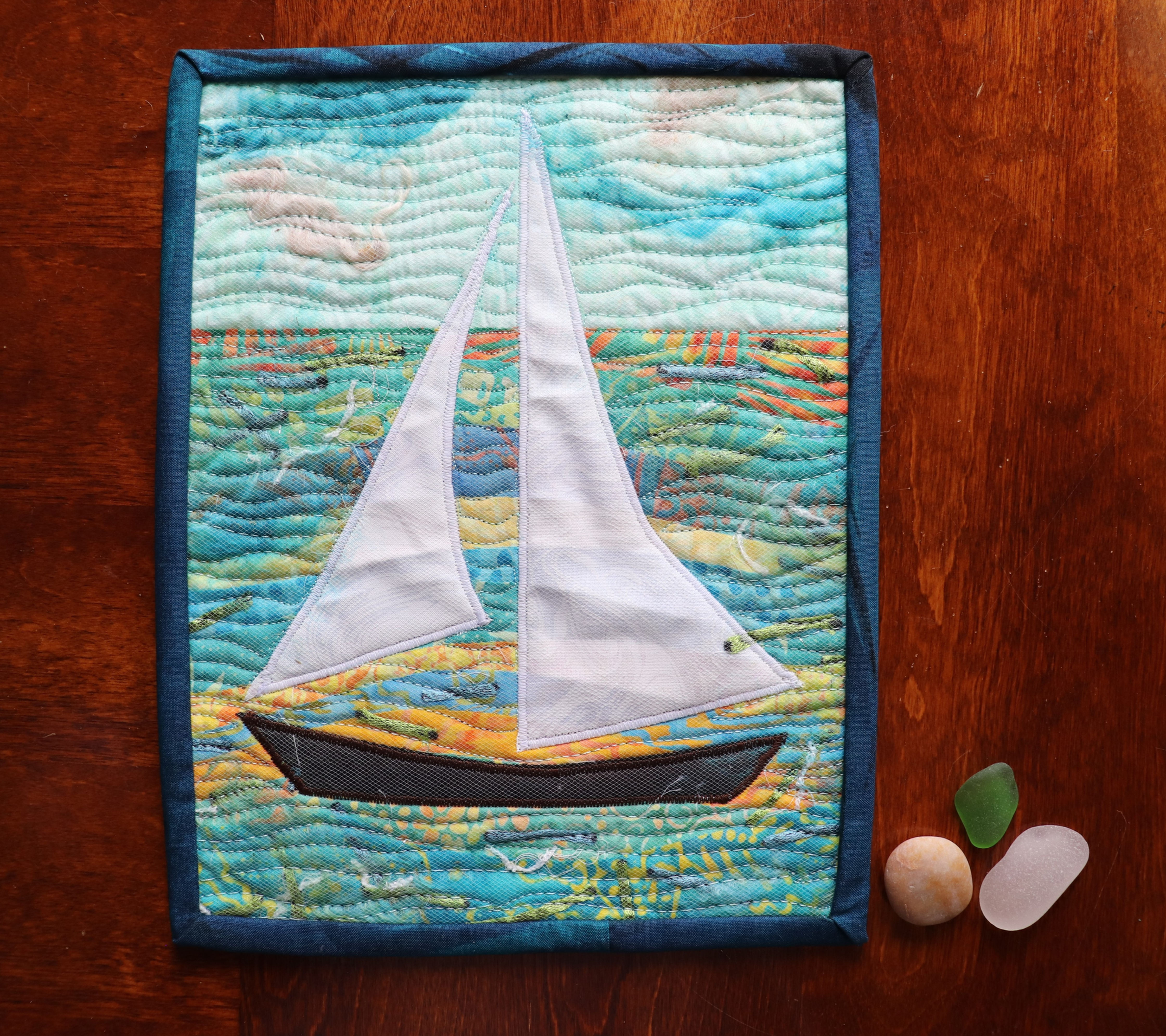 Sailboat Mug Rug Pattern & Instructions