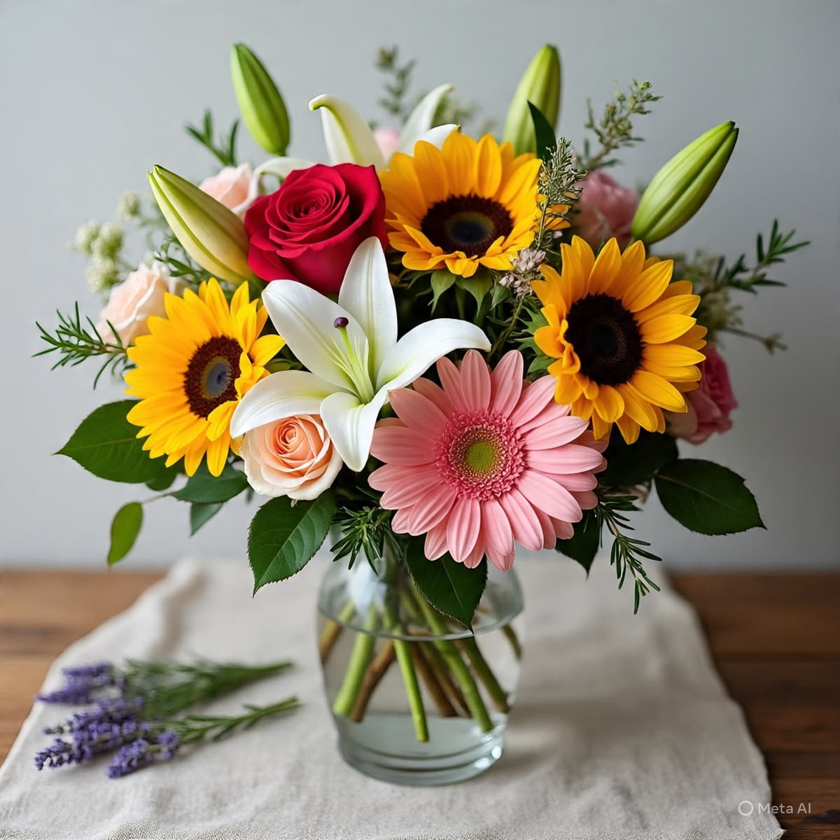 Mix Flower In Vase