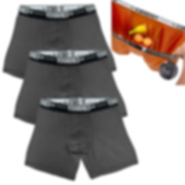 Erkek Özel Anatomik Pamuklu Boxer, Antrasit, 3'lü Paket