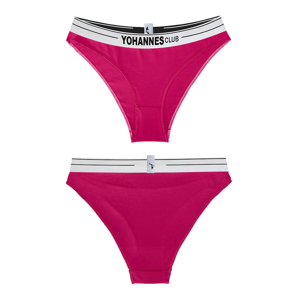 Küçük resim: Kadın Pamuklu İç Çamaşırı Takımı, Pembe, (Bralet-Kemerli Bikini Slip)
