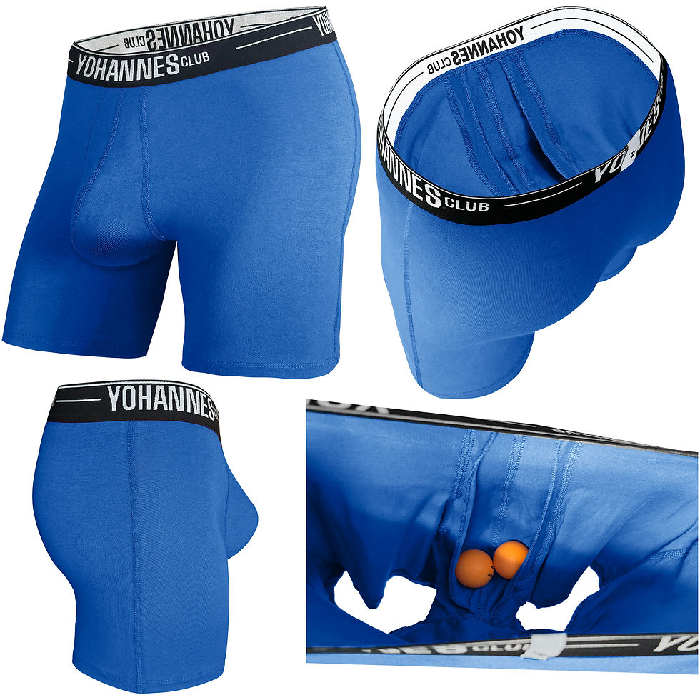 Küçük resim: Erkek Özel Seperatörlü Pamuklu Boxer, Mavi, Tekli Paket