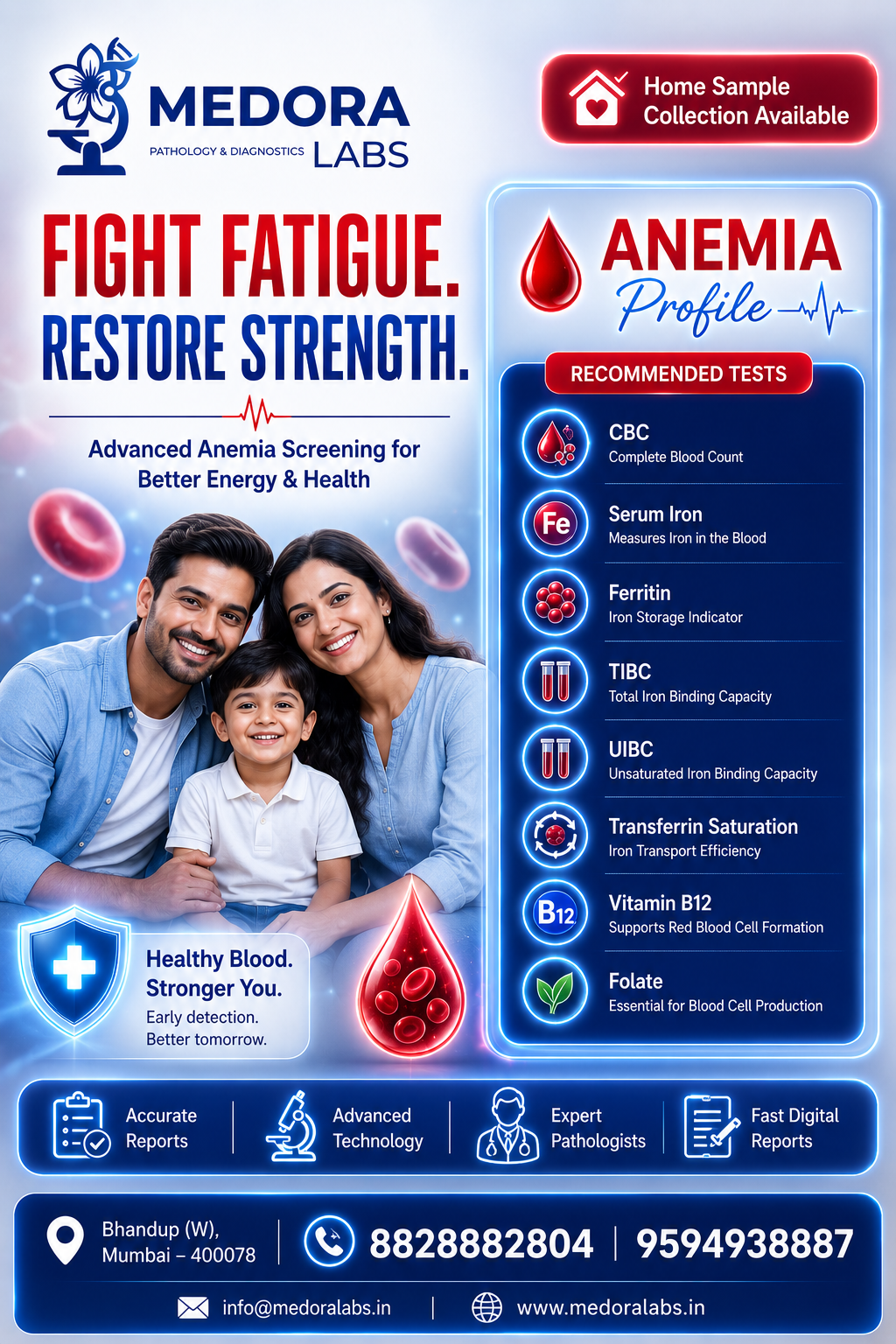 Anemia Profile – Total 32 Parameters Count