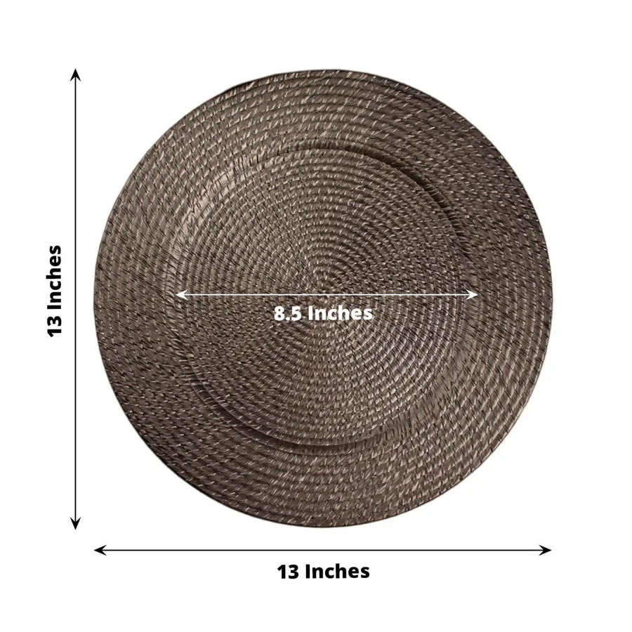Thumbnail: Brown with Rattan-Like Design product