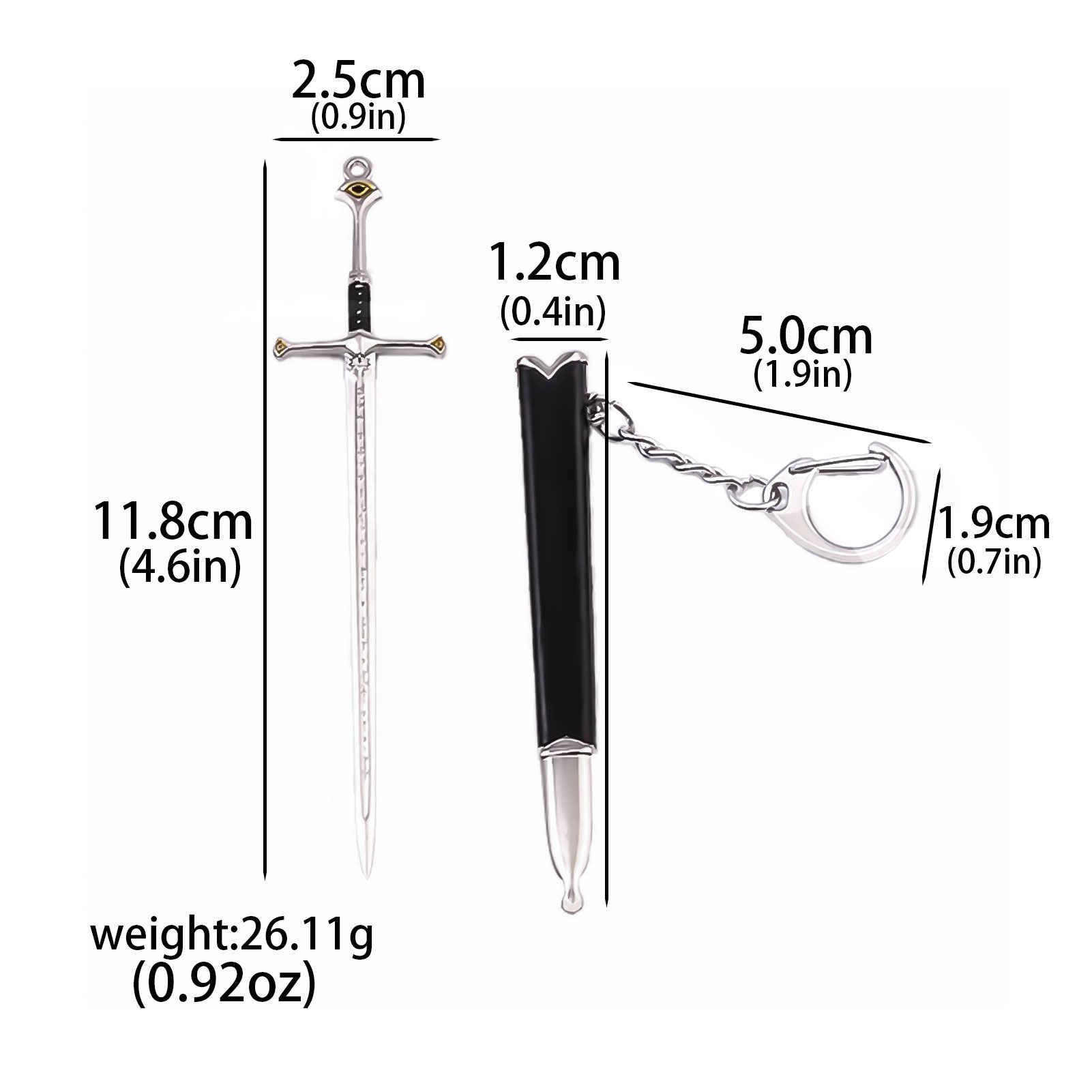 Flame of the West: Andúril Sword Letter Opener & Collector’s Keychain