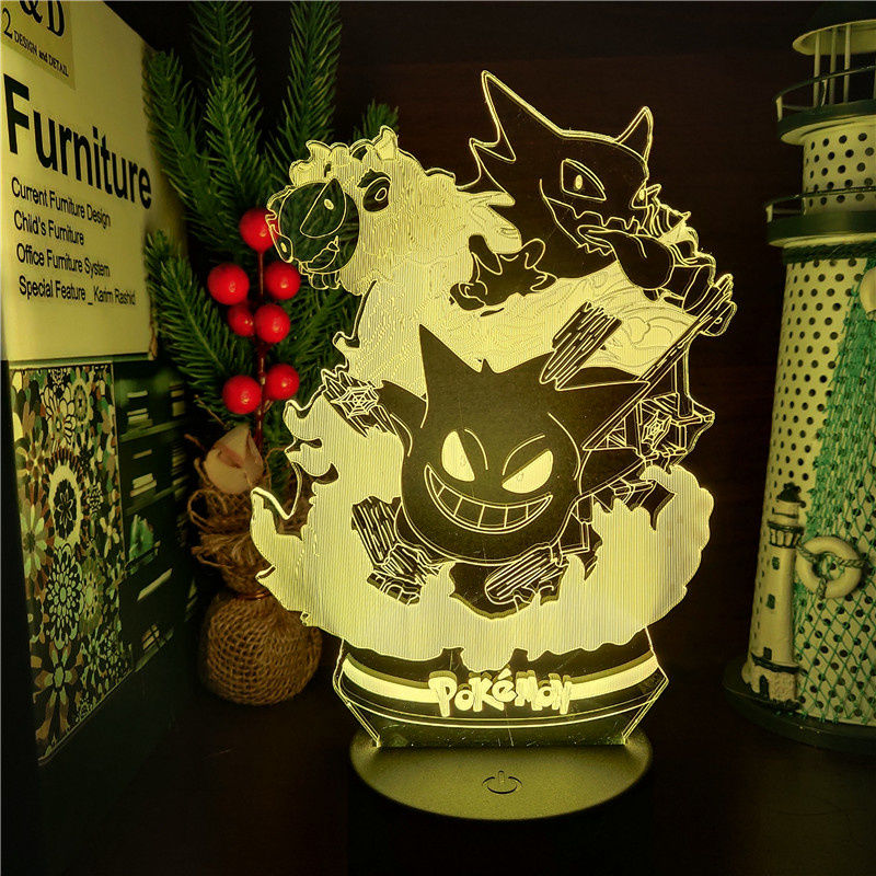 Thumbnail: Pocket Monsters 3D LED Illusion Lamp: Neon Evolution Series
