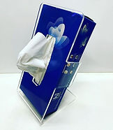 Acrylic printed tissue holder for hotels