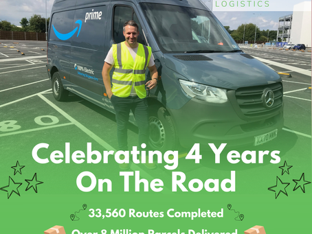 🎉 Celebrating 4 Years on the Road with ecodrive logistics! 🚚✨