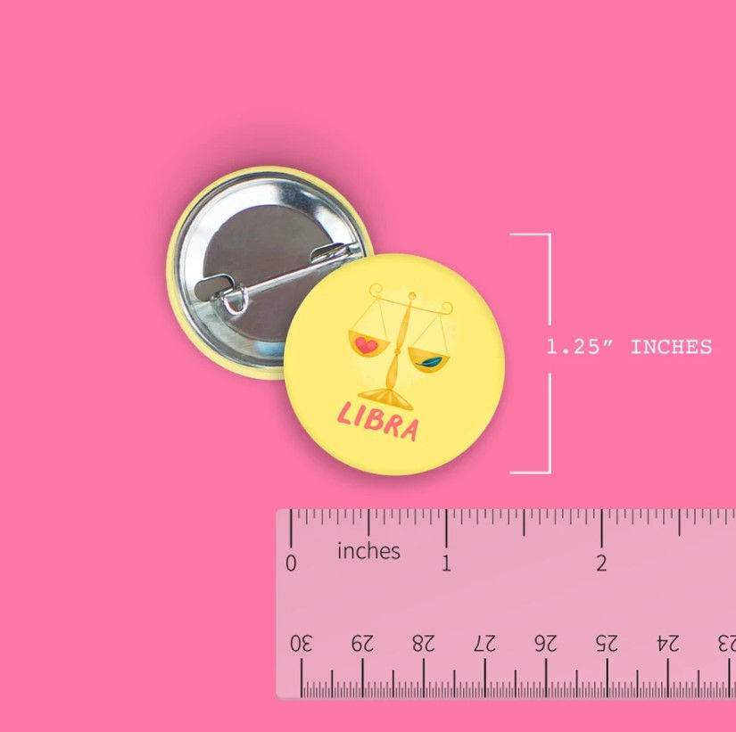 Thumbnail: Nicole Marie Paperie - Libra Zodiac Button