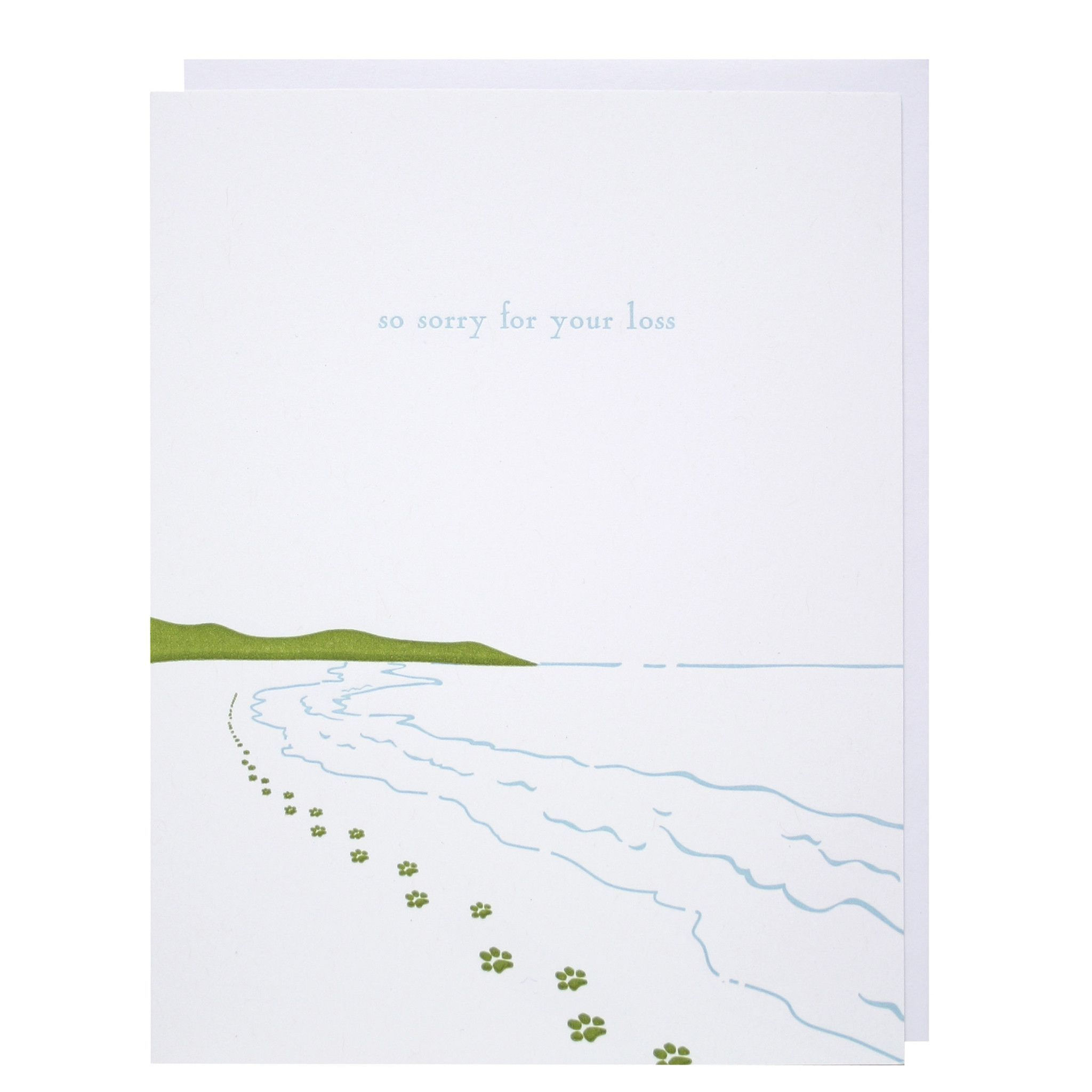 Smudge Ink - Pawprints Pet Sympathy Card