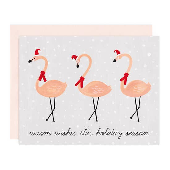 Girl With Knife - Warm Holiday Wishes Card