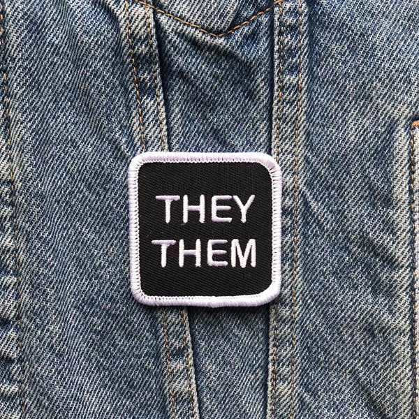 Double Denim Dude - They Them Patch
