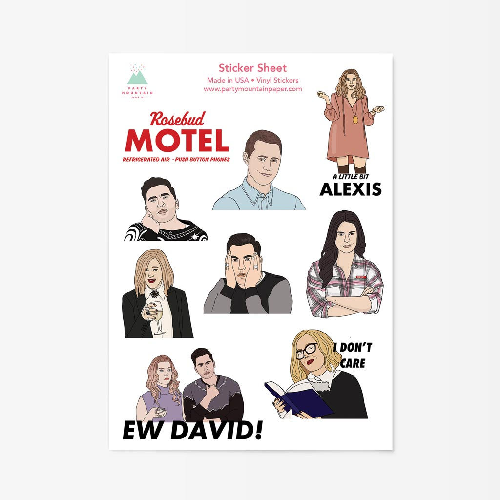 Party Mountain Paper- Schitts Creek Fans Sticker Sheet