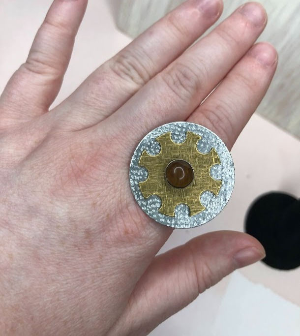 Chick Boss - Taller Collection "Stir" Tigers Eye Ring